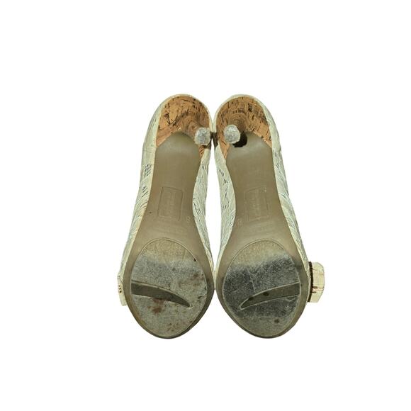 Christian Siriano for Payless Cream Lace High Heels Used Good Size 8 - Picture 5 of 6